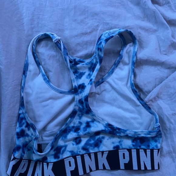 PINK Blue Tiedye Sports Bra - Picture 2 of 2